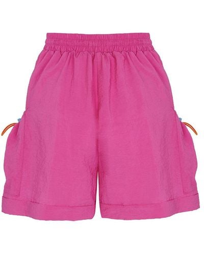 Nocturne Pink High-waisted Mini Shorts