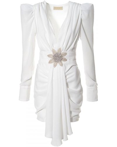 AGGI Krystle Asparagus Dress - White