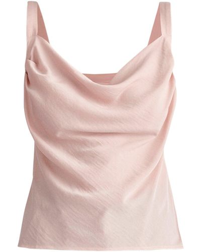 Paisie Cowl Neck Vest Top - Pink