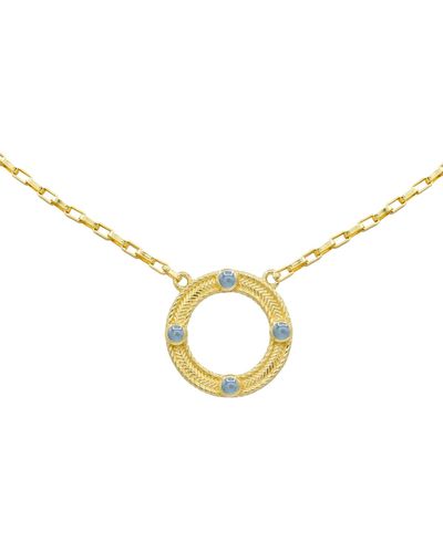 Marcia Moran Aspen Open Circle Necklace In Tanzanite - Metallic