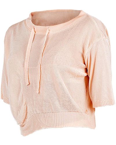 Maison Bogomil Blouse In Salmon Color With A Pattern Of Different Knits - Pink