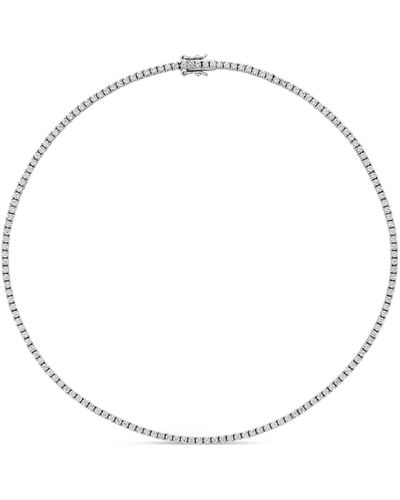 SALLY SKOUFIS Behave Necklace With Made White Diamonds In Premium Black Rhodium - Metallic