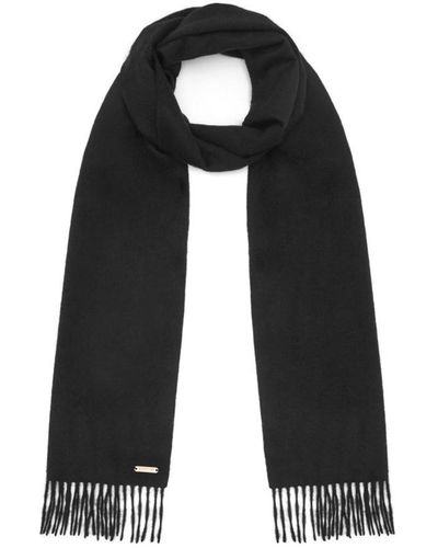 Hortons England The Windsor Cashmere Scarf In Black