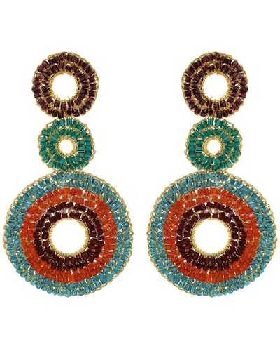 Lavish by Tricia Milaneze Multicolor Gia Handmade Earrings - Green