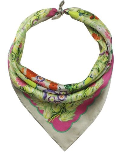 Klements Bandana Scarf In Flowers Of The Nile - Green