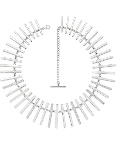 Lucy Quartermaine Solid Sterling Large Key Necklace - White