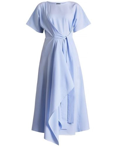 Meem Label Baxter Stripe Wrap Dress - Blue