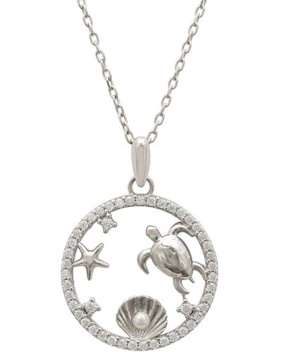 LÁTELITA London Oceania Pendant Necklace Silver - Metallic