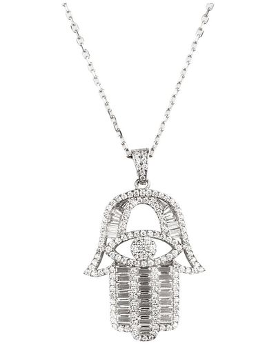 Ep Designs Hamsa Baguette Necklace - Metallic