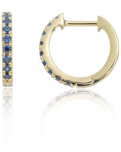 Auree Dovehouse Gold Vermeil & Blue Zirconia Hoop Earrings - Metallic