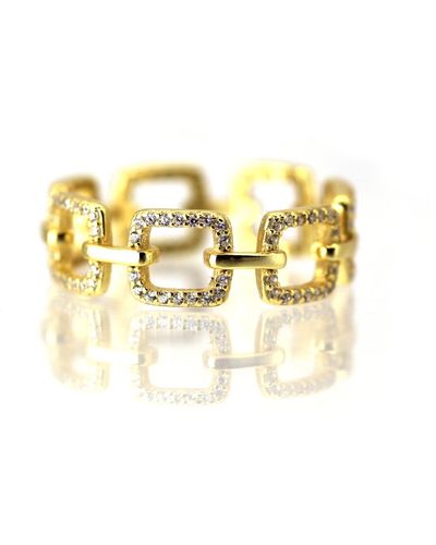 VicStoneNYC Fine Jewelry Chain Ring - Metallic