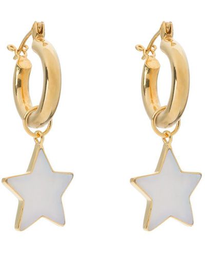 freya rose Gold Mini Hoops With Detachable Stars - Metallic