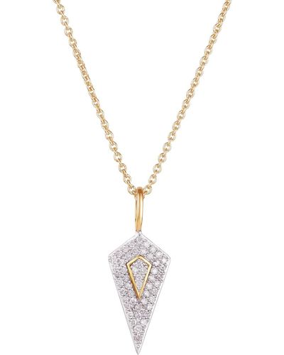 Zohreh V. Jewellery Diamond Rhombus Pendant 9k - Metallic