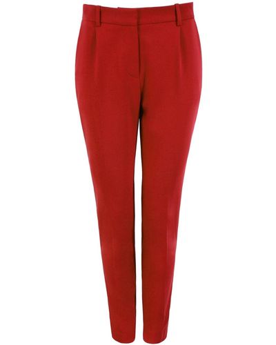 VIKIGLOW Helene Straight Trousers - Red