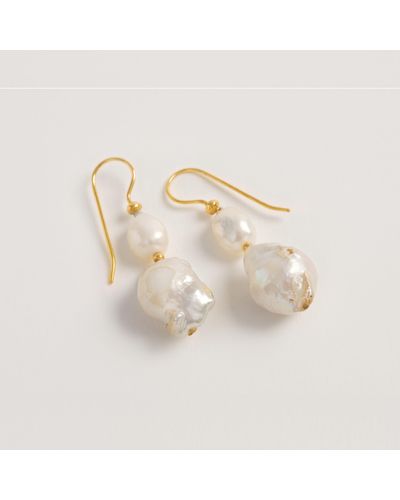 freya rose Baroque Pearl Mid Drops - Natural