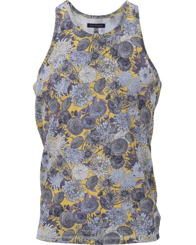 lords of harlech Tedford Tank Mums Floral Yellow - Gray