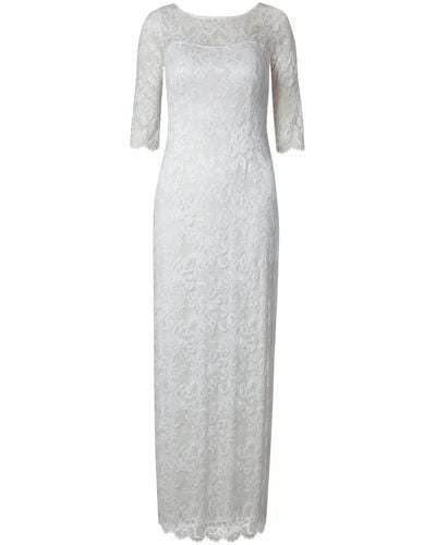 Alie Street London Lila Lace Wedding Gown In Ivory - Grey