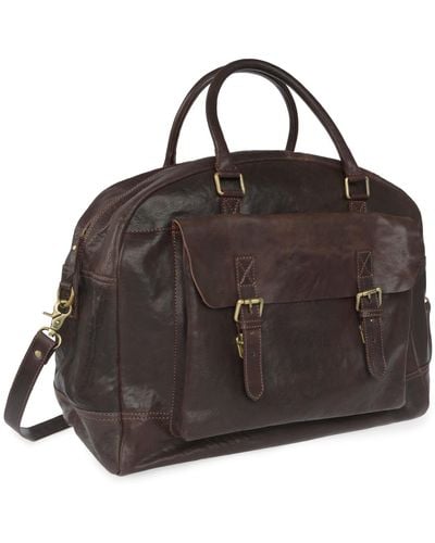 VIDA VIDA Wandering Soul Dark Brown Leather Travel Bag