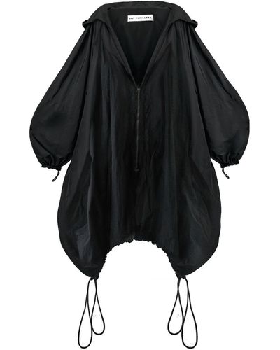 Lily Phellera Makkatsch Rain Coat In Bincho - Black