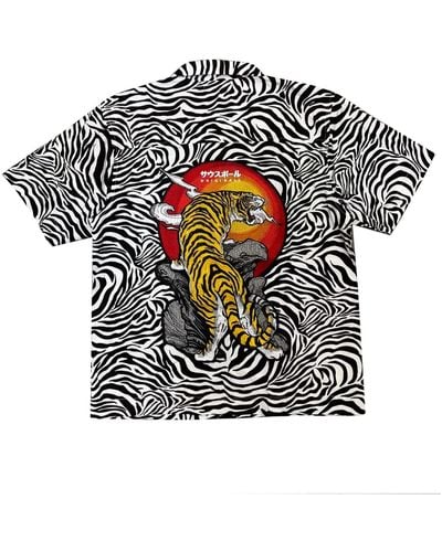 Quillattire Zebra & Tiger Shirt - Black
