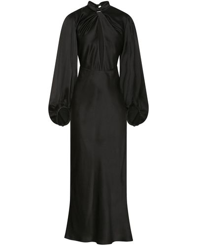Sunday Archives Ross Silk Long Dress In - Black