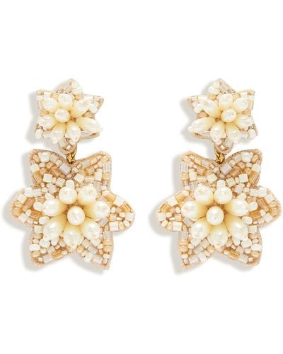 Mignonne Gavigan Camellia Pearl Drop Earring - Metallic