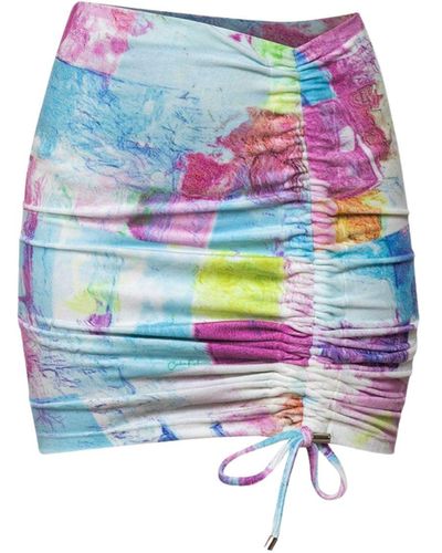 Cliché Reborn Candy Velvet Beach Skirt - Blue