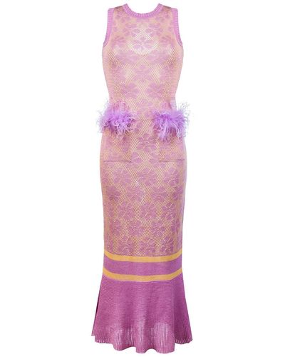 Andreeva Lavender Knit Dress - Pink