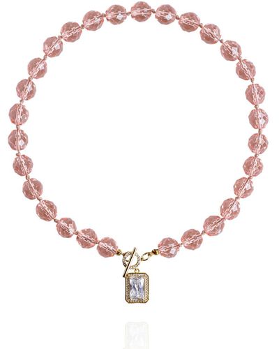Saule Label Leni Necklace In Blush - Multicolor