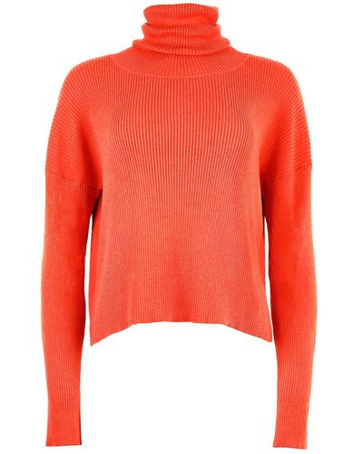 blonde gone rogue Relaxed Turtleneck Sweater In - Red