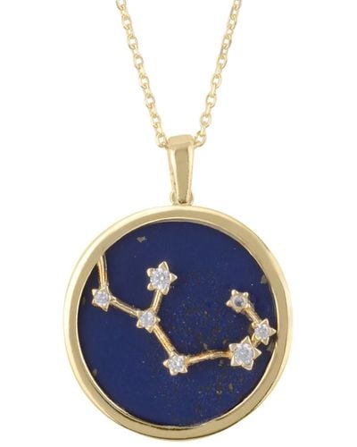 LÁTELITA London Zodiac Lapis Lazuli Gemstone Star Constellation Pendant Necklace Gold Sagittarius - Blue