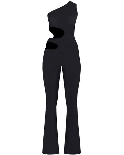 Monosuit Jumpsuit Monoskin Left Sided - Black
