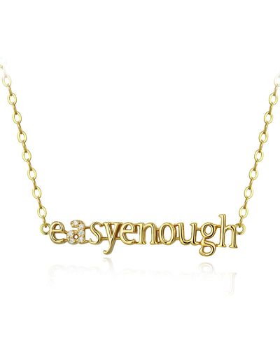 KATHRYN New York Easyenough Is A Way Of Being Necklace - Metallic