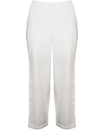 IMAIMA The Dana Satin Trousers In - White