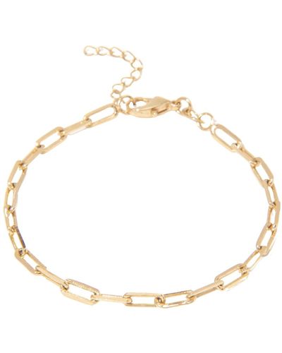 The Essential Jewels Filled Paperclip Chain Bracelet - Metallic