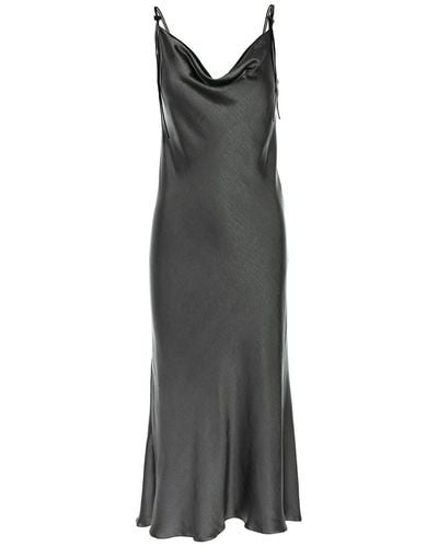 Silvia Serban Midi Dress With 2 Sides Black Grey