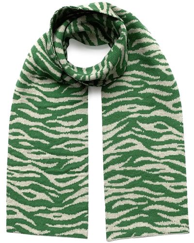 INGMARSON Tiger Wool & Cashmere Scarf - Green