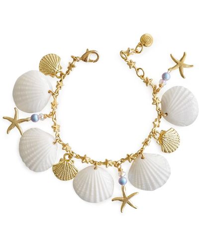 POPORCELAIN Little Mermaid Porcelain Seashell Bracelet - Metallic