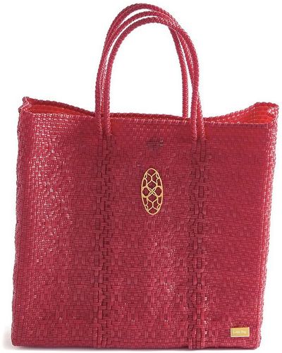 Lolas Bag Medium Red Tote Bag