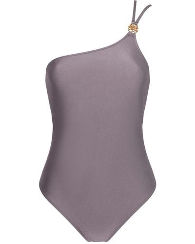 BonBon Lingerie Siren One Shoulder Swimsuit - Purple