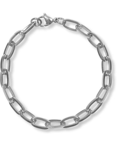 A Weathered Penny Chunky Cable Chain Bracelet - Metallic