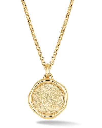 Dower & Hall S Tree Of Life Talisman Necklace In Vermeil - Metallic