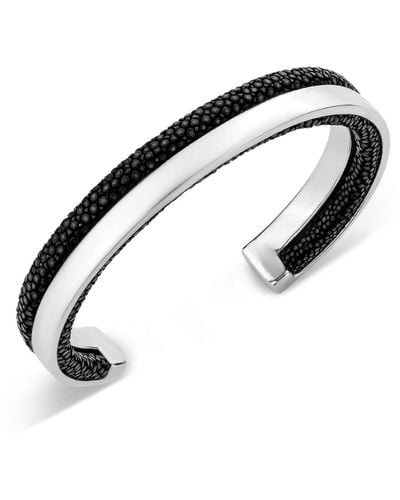 SALLY SKOUFIS Infinito Cuff With Galuchat - Black