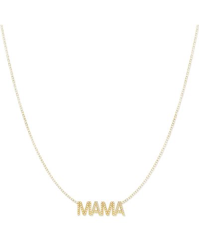 Maya Brenner Pavé Mama Necklace - Metallic