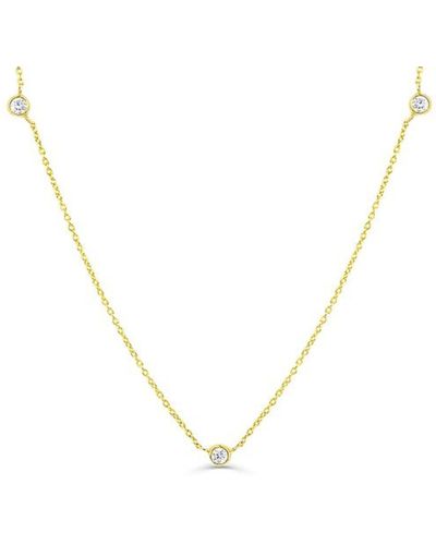 Lily Flo Jewellery Scattered Stars 3 Diamond Station Necklace - Metallic