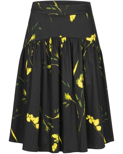 Marianna Déri Canola Blossom Print A-line Skirt - Multicolour
