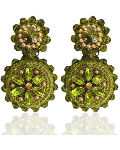 PINAR OZEVLAT Flower Drop Olive - Green
