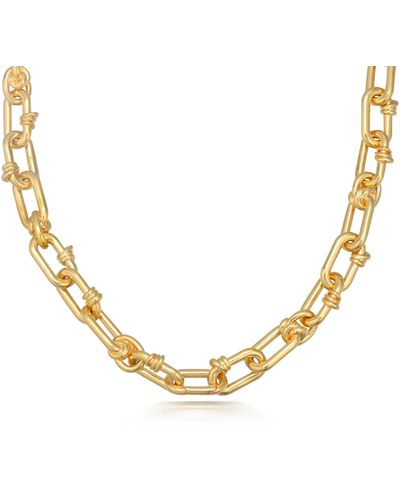 FRIDA & FLORENCE Diana Chunky Chain Necklace - Metallic
