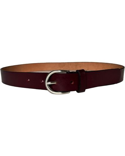 EM BASICS Signature Basic Belt- Burgundy - Brown