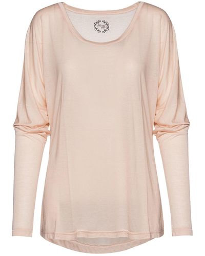 Conquista Light Pink Top With Batwing Sleeves